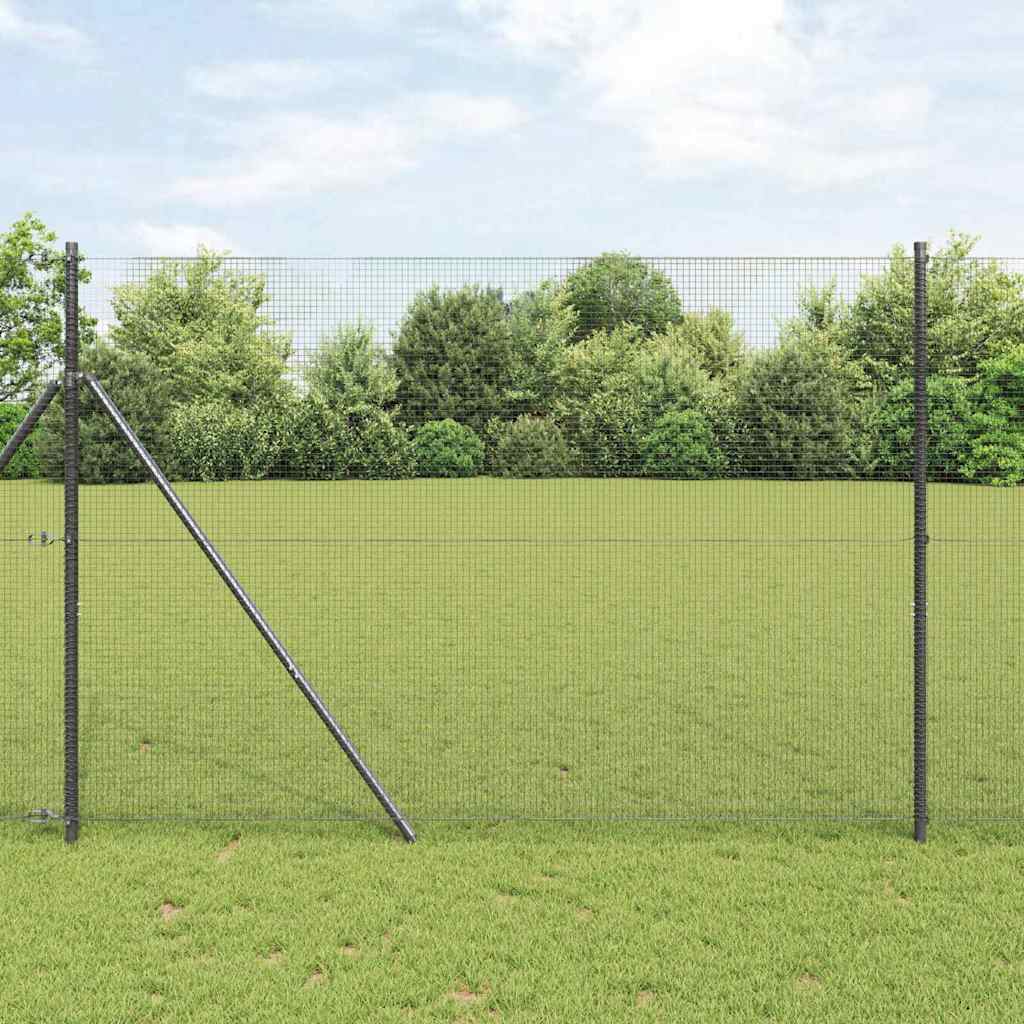 Temeljna zavarena žičana ograda 50 x 1,5 m Siva Mreža