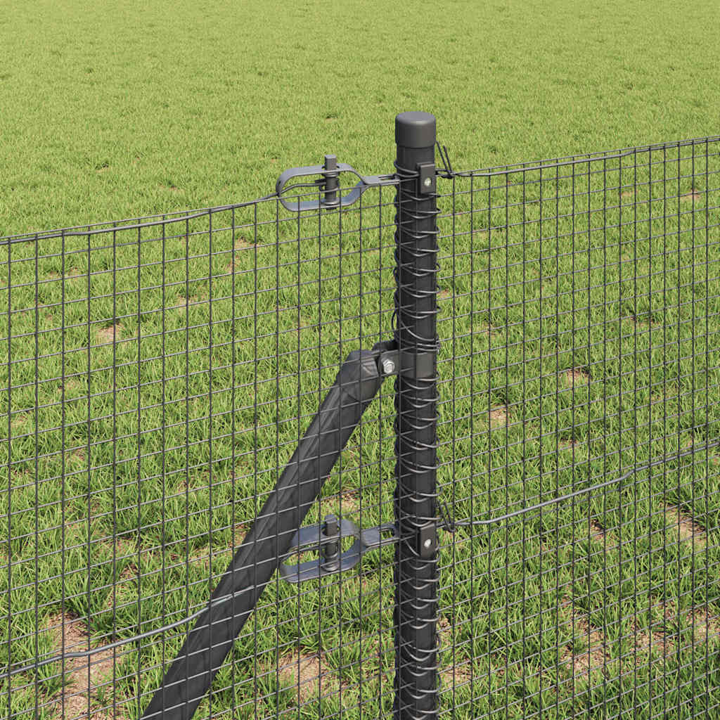 Temeljna zavarena žičana ograda 100 x 0,4 m Siva Mreža