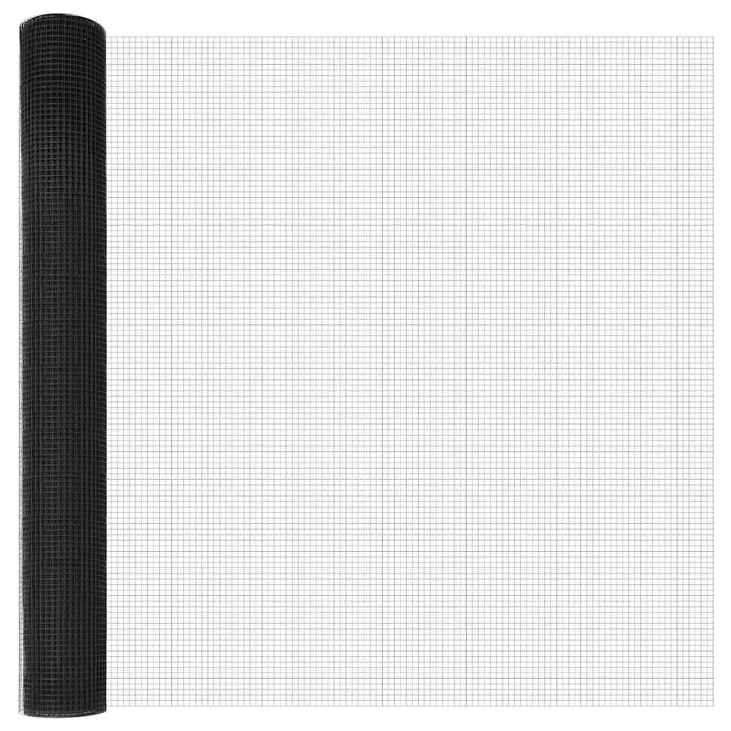 Temeljna zavarena žičana ograda 100 x 1 m Čelik premazan PVC-om