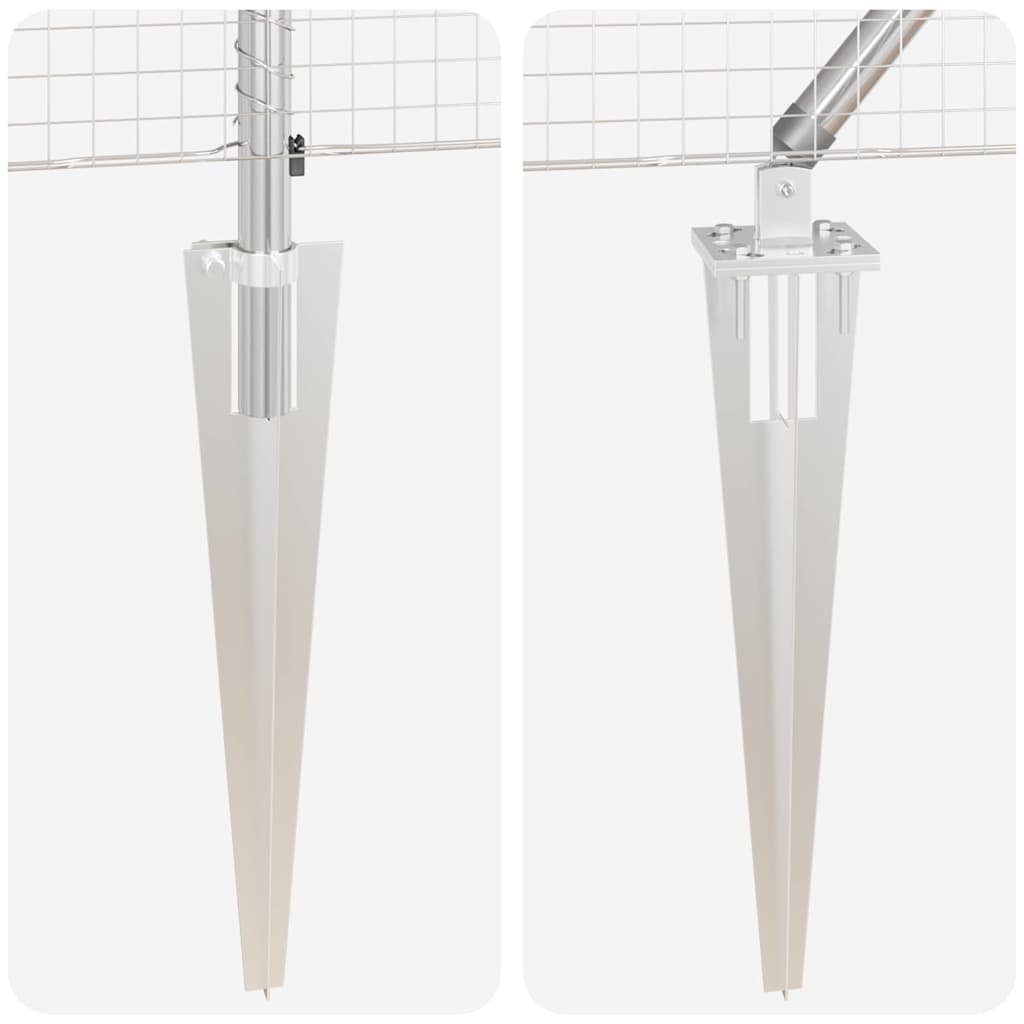 Zavareno žičano ograđivanje s bodljama 10 x 1,2 m Srebrna Mreža