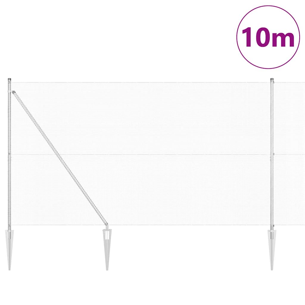 Zavareno žičano ograđivanje s bodljama 10 x 1,6 m Srebrna Mreža