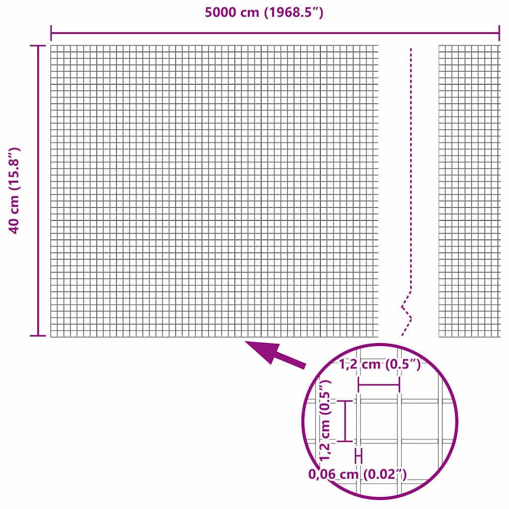 Zavareno žičano ograđivanje s bodljama 50 x 0,4 m Srebrna Mreža