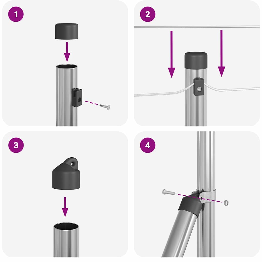 Zavareno žičano ograđivanje s bodljama 50 x 1 m Srebrna Mreža