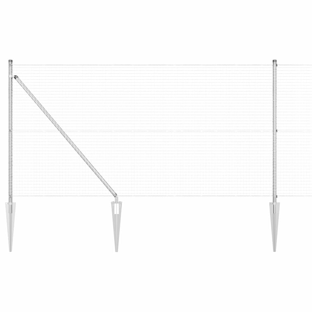 Zavareno žičano ograđivanje s bodljama 50 x 1 m Srebrna Mreža
