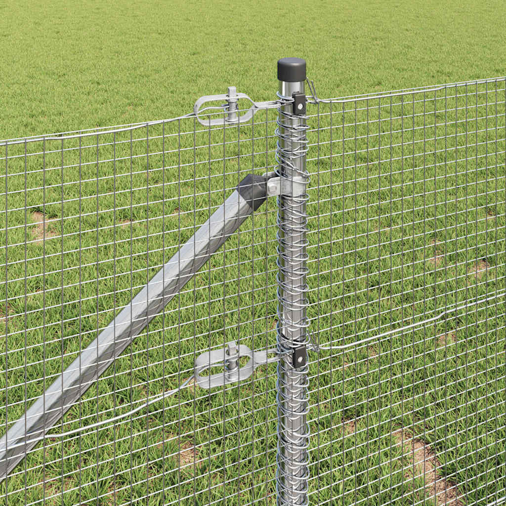 Zavareno žičano ograđivanje s bodljama 100 x 0,6 m Srebrna