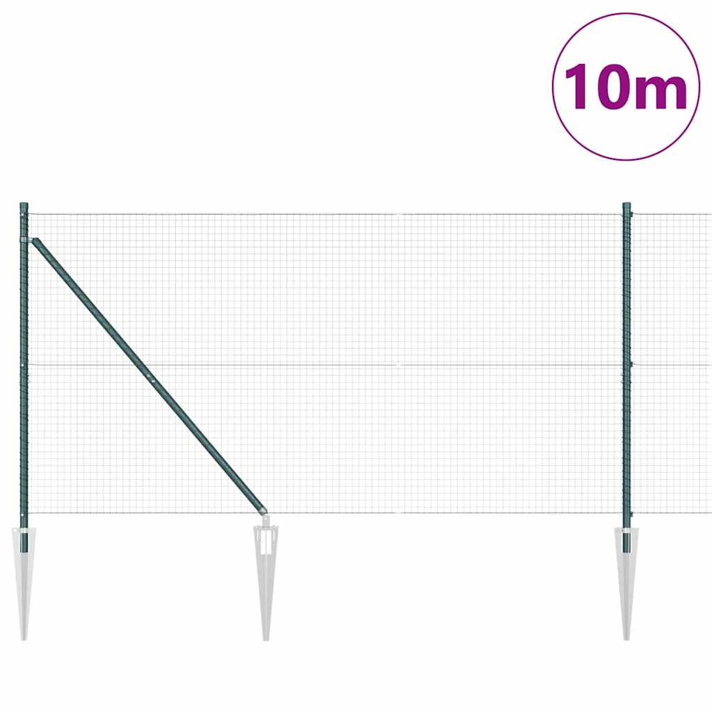 Zavareno žičano ograđivanje s bodljama 10 x 1,2 m Zelena Mreža