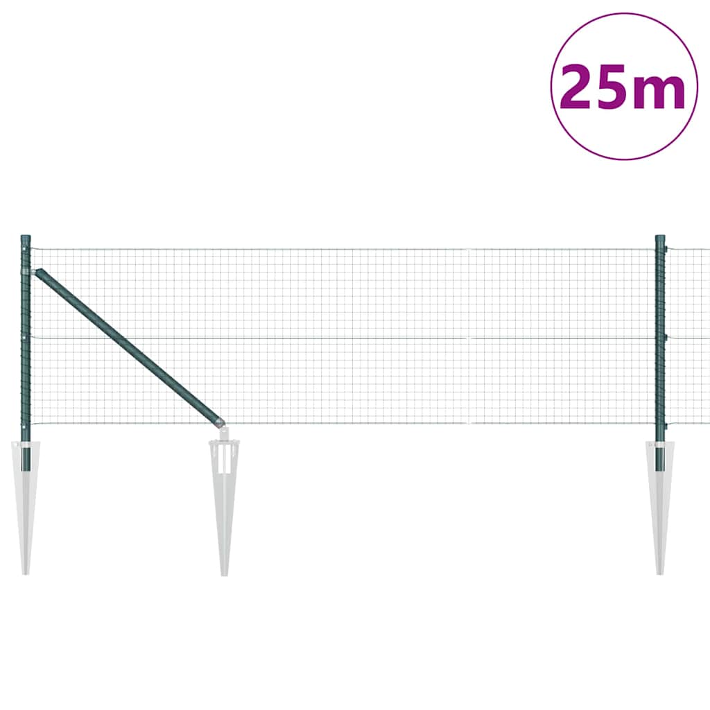 Zavareno žičano ograđivanje s bodljama 25 x 0,4 m Zelena Mreža