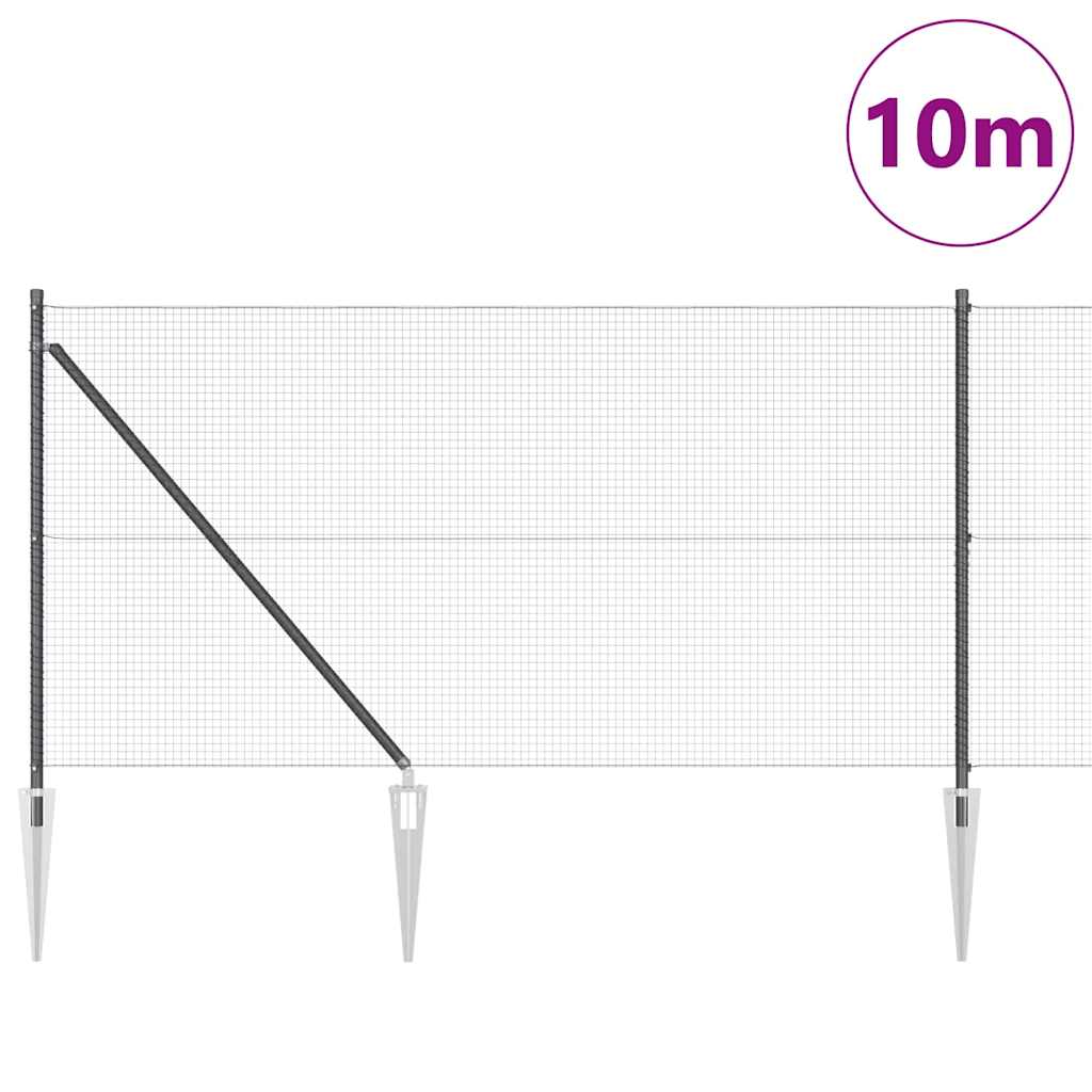 Zavareno žičano ograđivanje s bodljama Čelik Siva Mreža