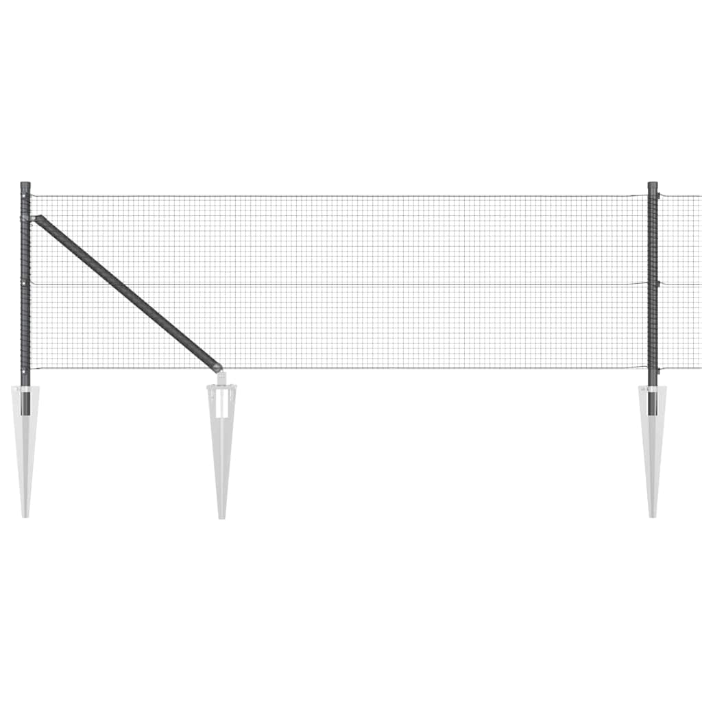 Zavareno žičano ograđivanje s bodljama 50 x 0,4 m Siva Mreža