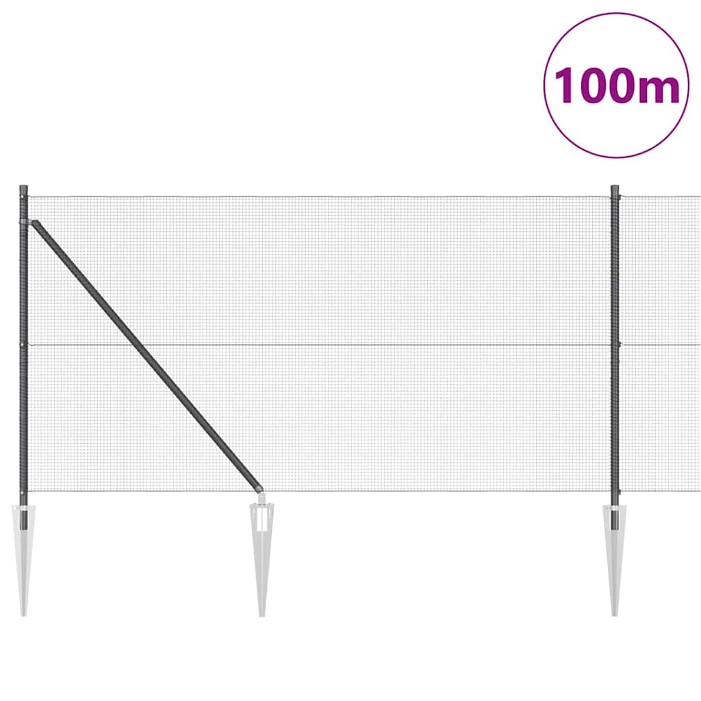 Zavareno žičano ograđivanje s bodljama 100 x 1 m Siva Mreža