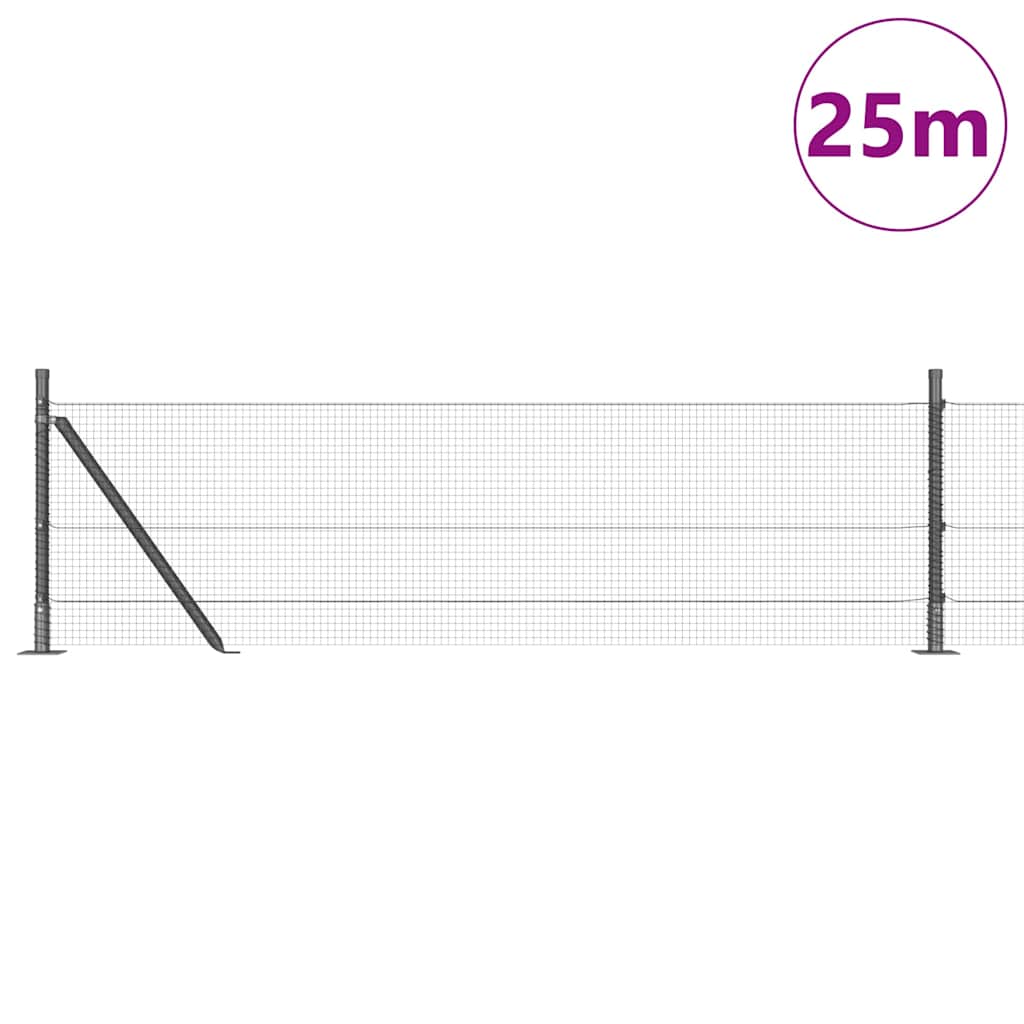 Zavareno žičano ogradno mreža s betonskom podlogom 25 x 0,4 m