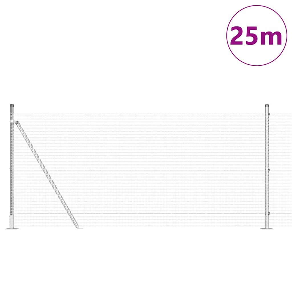 Zavareno žičano ogradno mreža s betonskom podlogom 25 x 1 m