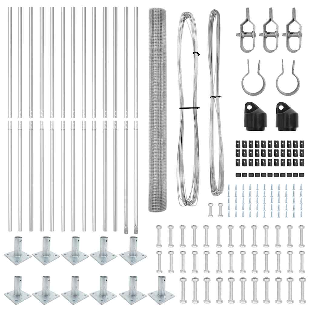Zavareno žičano ogradno mreža s betonskom podlogom 25 x 1,4 m