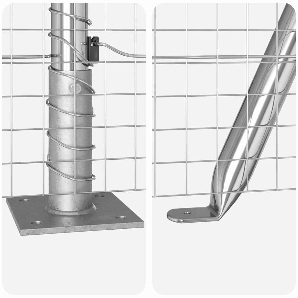 Zavareno žičano ogradno mreža s betonskom podlogom 25 x 1,6 m