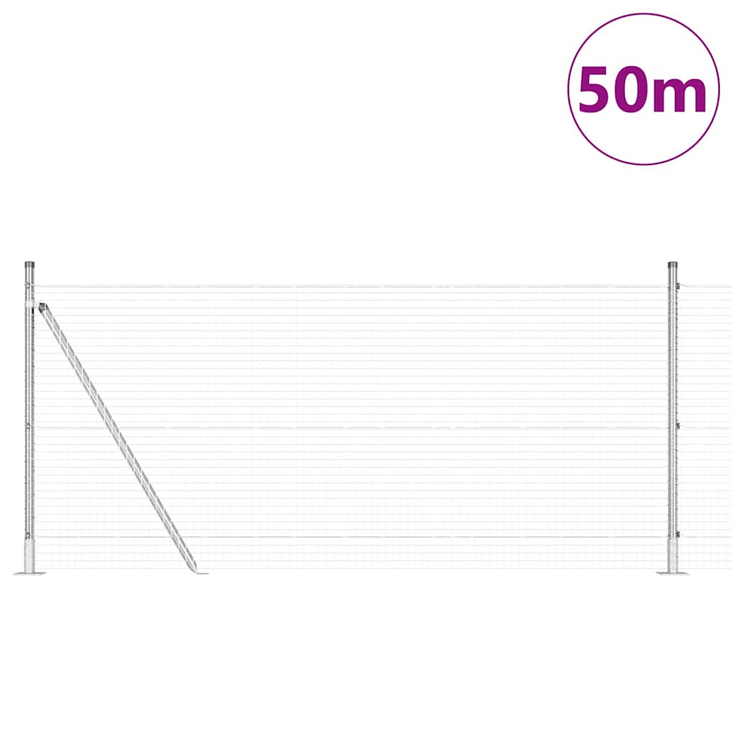 Zavareno žičano ogradno mreža s betonskom podlogom 100 x 0,8 m