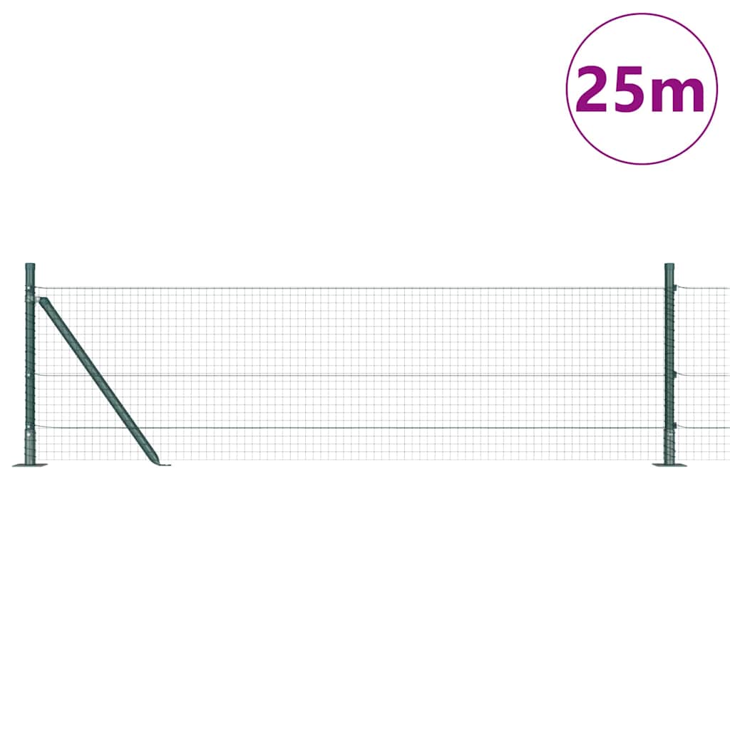 Zavareno žičano ogradno mreža s betonskom podlogom 25 x 0,5 m