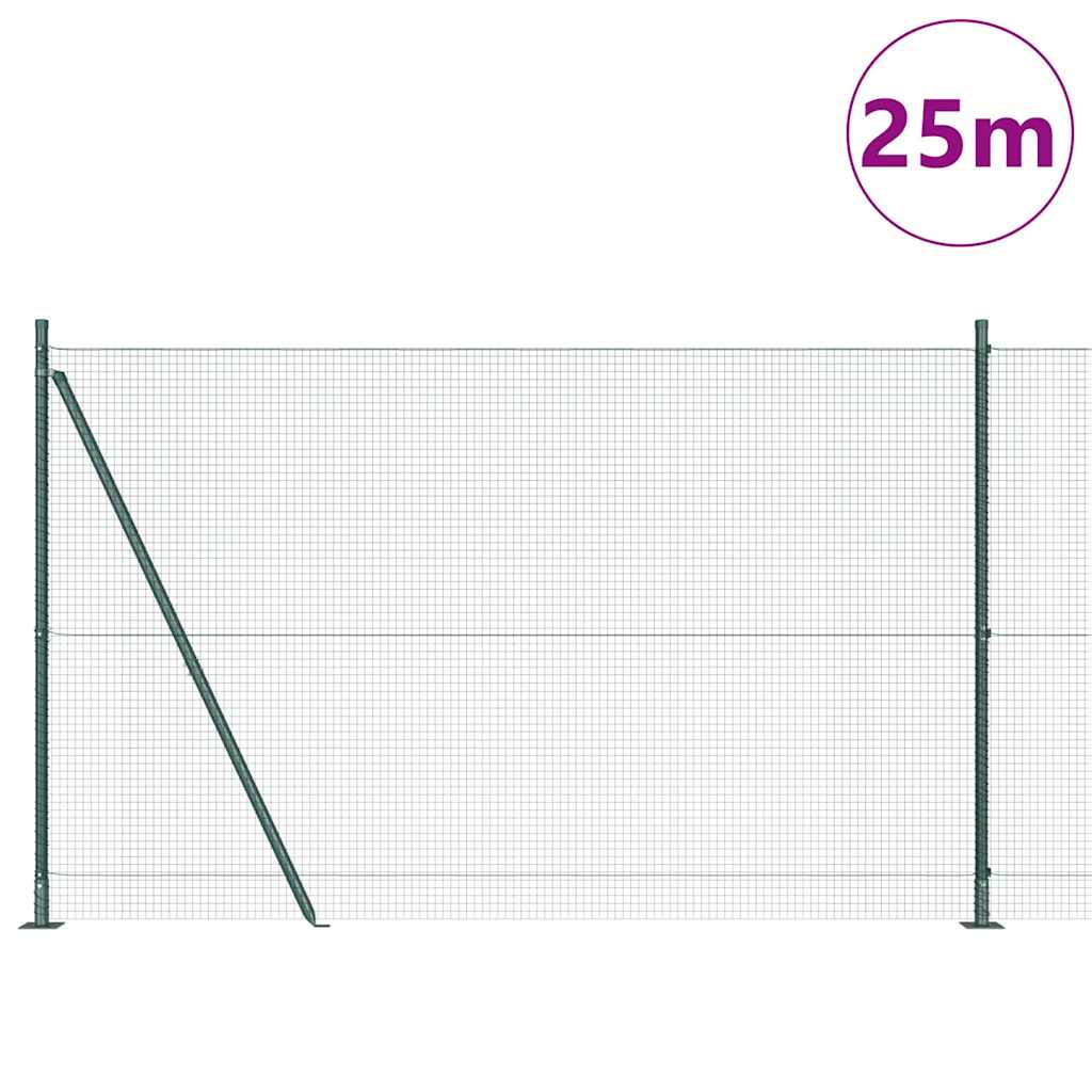 Zavareno žičano ogradno mreža s betonskom podlogom 25 x 1,5 m