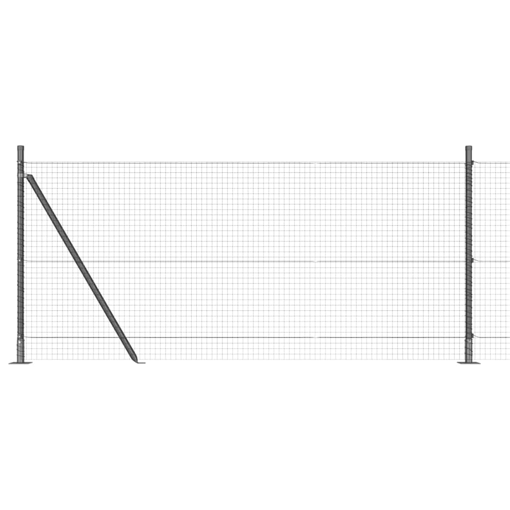 Zavareno žičano ogradno mreža s betonskom podlogom 25 x 0,8 m