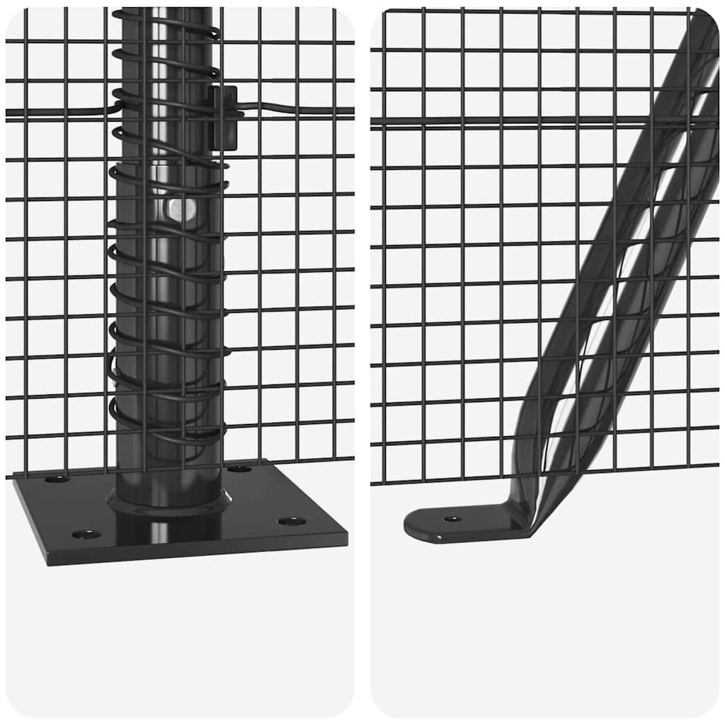 Zavareno žičano ogradno mreža s betonskom podlogom 25 x 1,6 m
