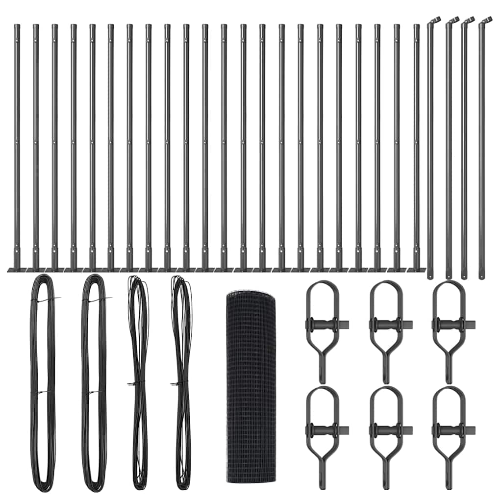 Zavareno žičano ogradno mreža s betonskom podlogom 50 x 1 m