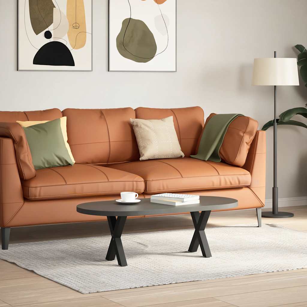 Noge za klub stolić u obliku slova X, 2 kom, crne, 30 x (30-31) cm, čelik
