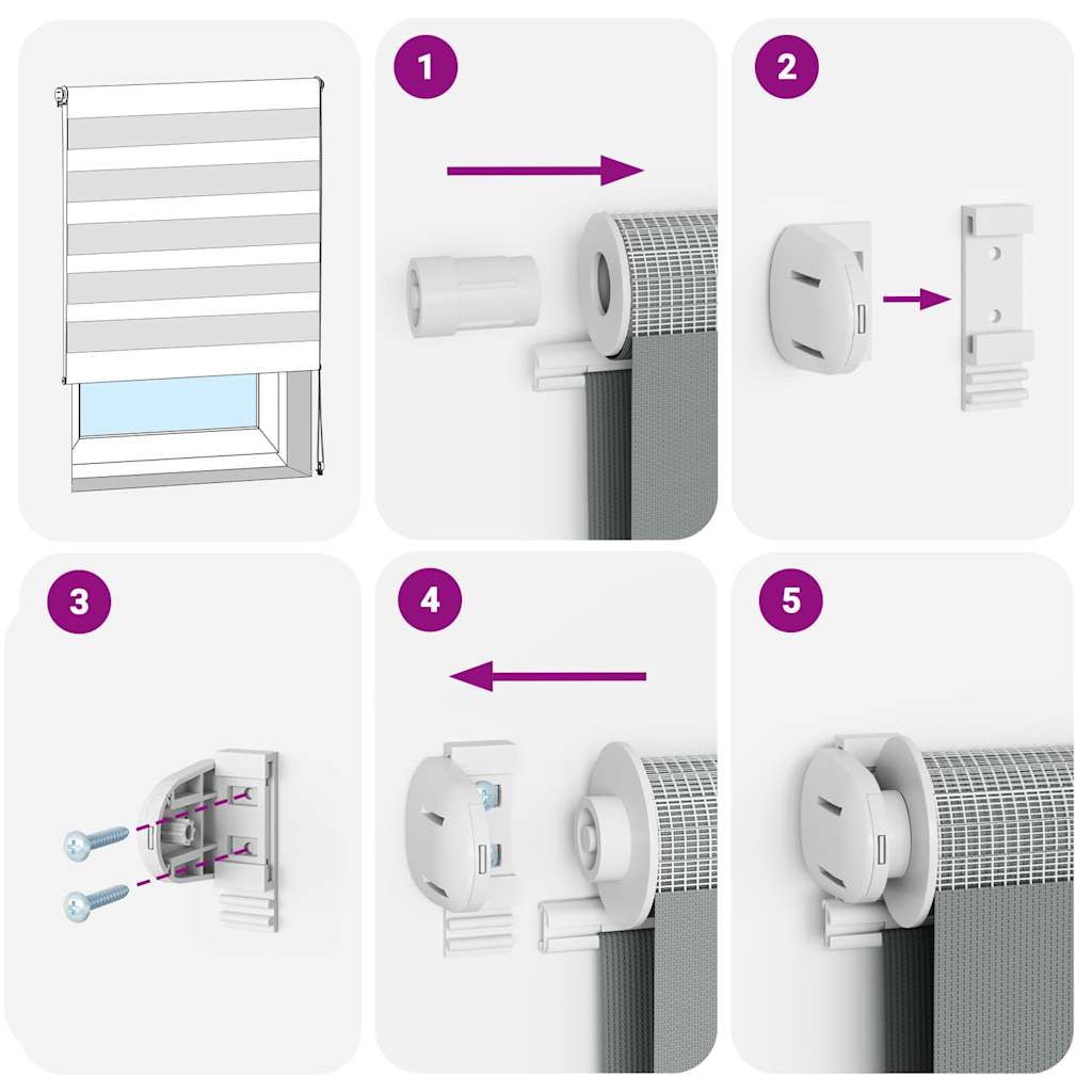 Zavjesa zebra 160x200 cm širina tkanine 155,9 cm poliester