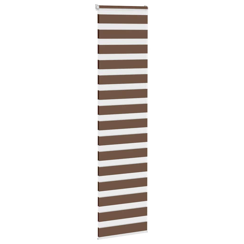 Zebra zavjesa Smeđa 65x230 cm Širina tkanine 60,9 cm Poliester