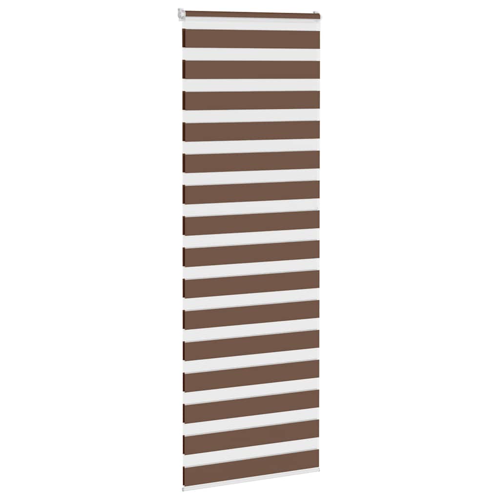 Zebra zavjesa Smeđa 80x230 cm Širina tkanine 75,9 cm Poliester