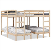 Trostruki okvir kreveta na kat 200x200/80x200 cm od borovine