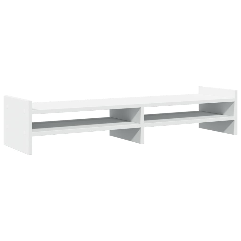 Stalak za monitor bijeli 100x27x20 cm od konstruiranog drva