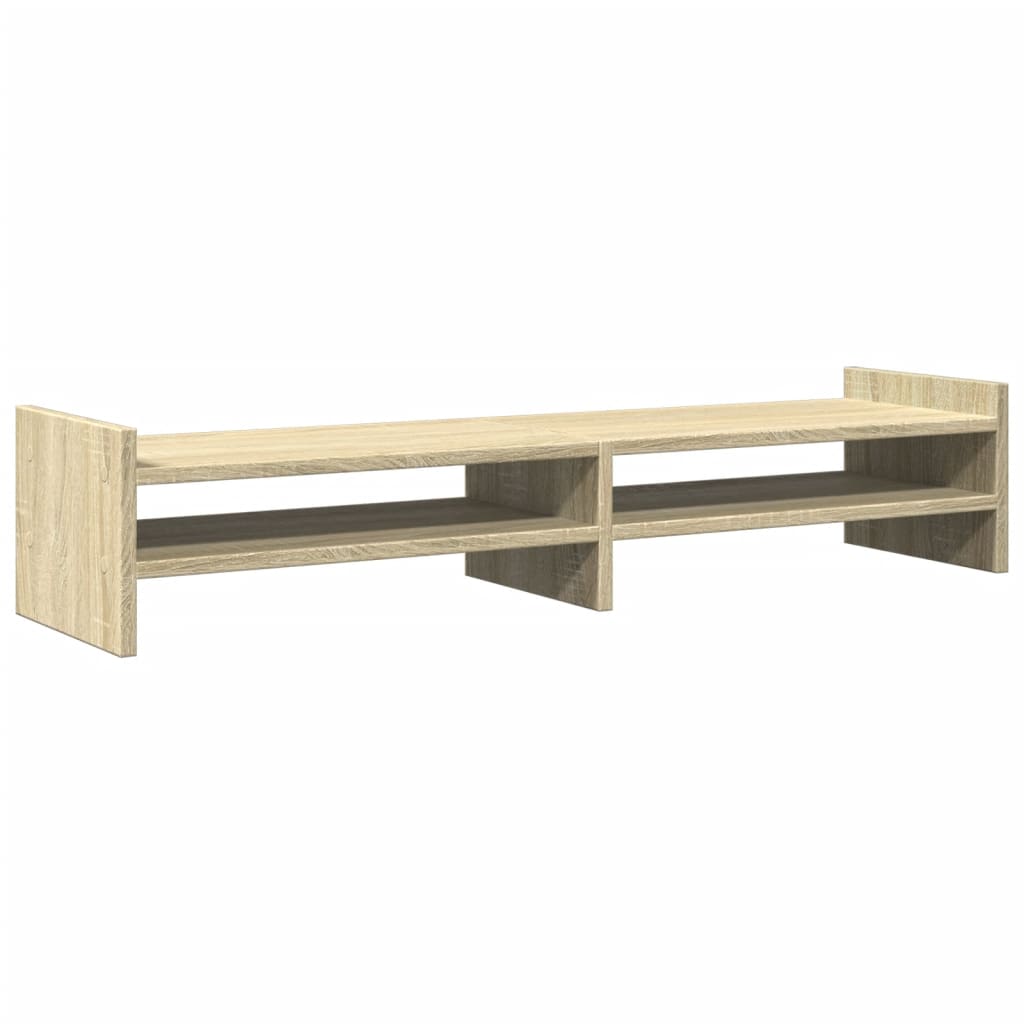 Stalak za monitor boja hrasta 100x27x20 cm konstruirano drvo