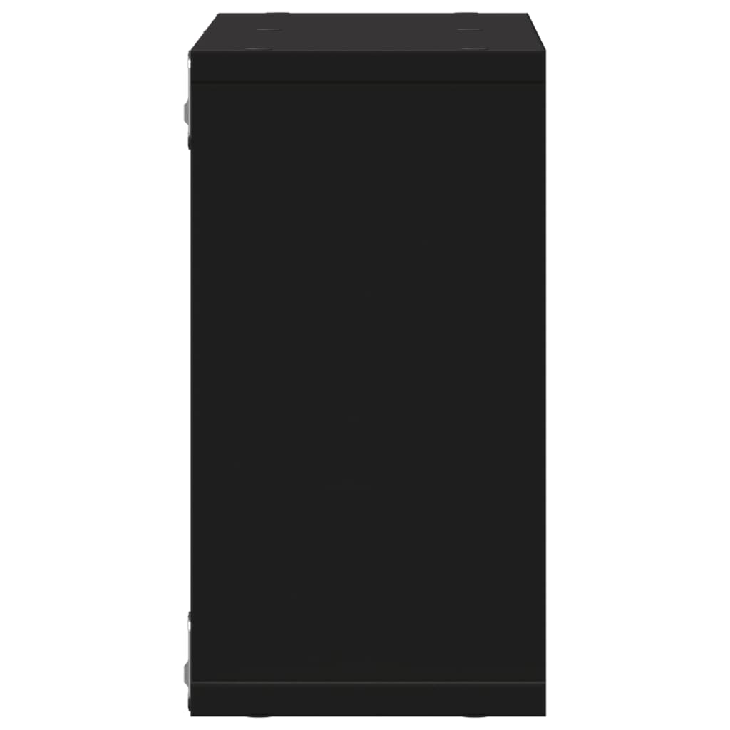 Zidni ormarić crni 60x16x30 cm od konstruiranog drva