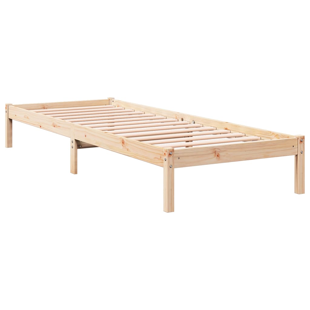 Dugi okvir kreveta bez madraca bijeli 90x210 cm od borovine