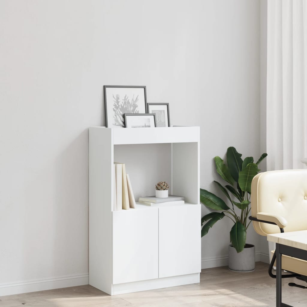 Visoka komoda bijela 63x33x100 cm od konstruiranog drva