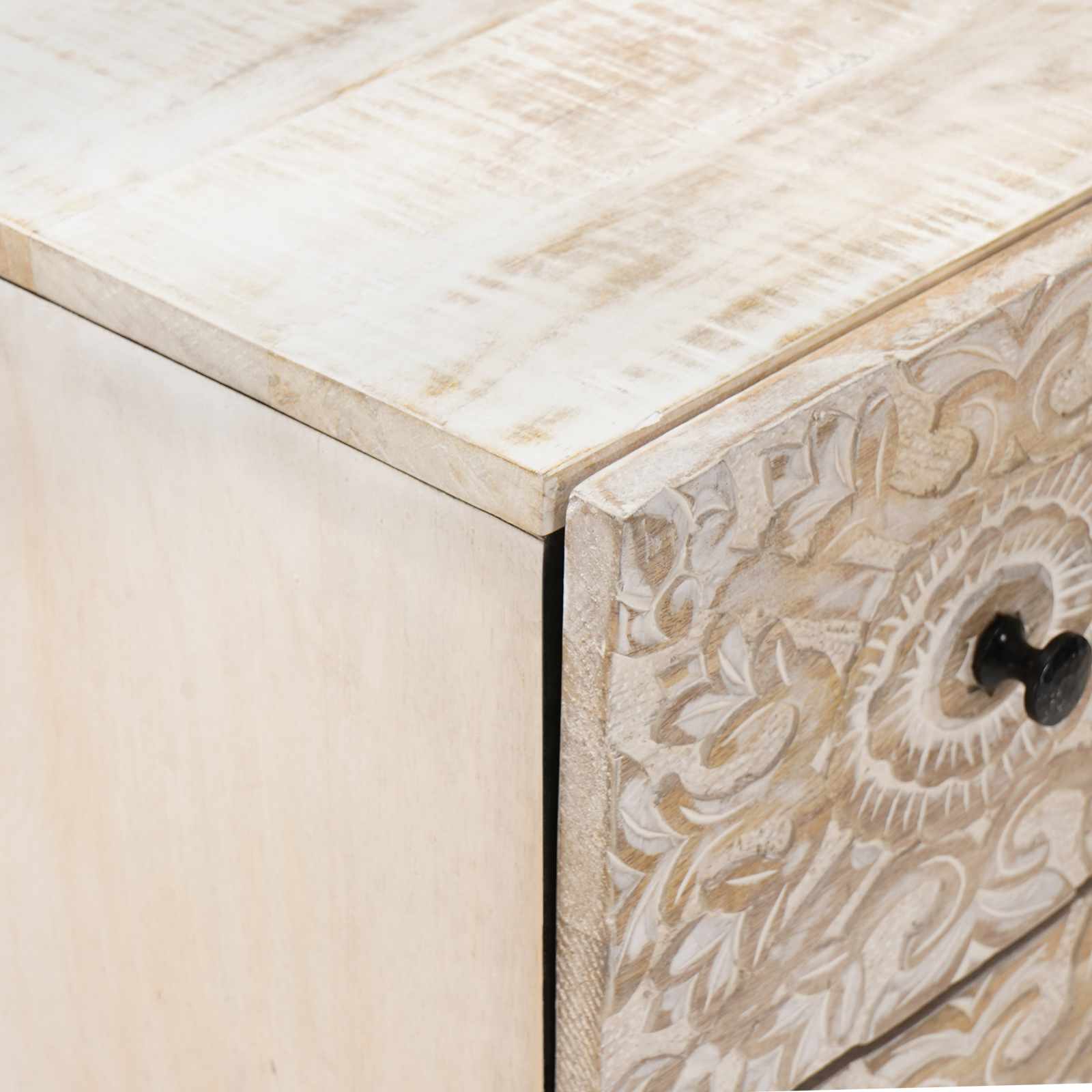 Kreveta 2 pcs Bijelo 60 x 33,5 x 75 cm Čvrsto drvo manga