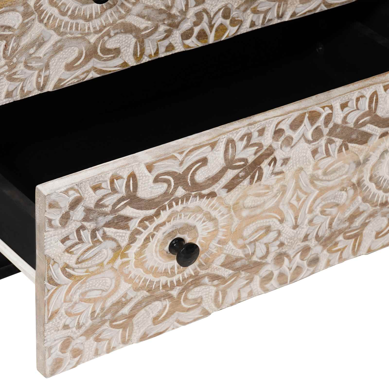 Kreveta 3 pcs Bijelo 60 x 33,5 x 75 cm Čvrsto drvo manga