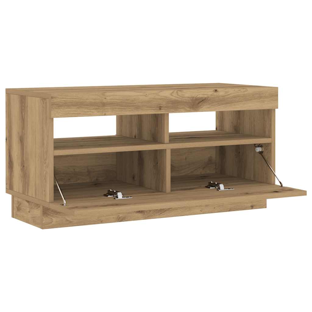 TV ormarić LED boja hrasta artisan 80x35x40cm konstruirano drvo