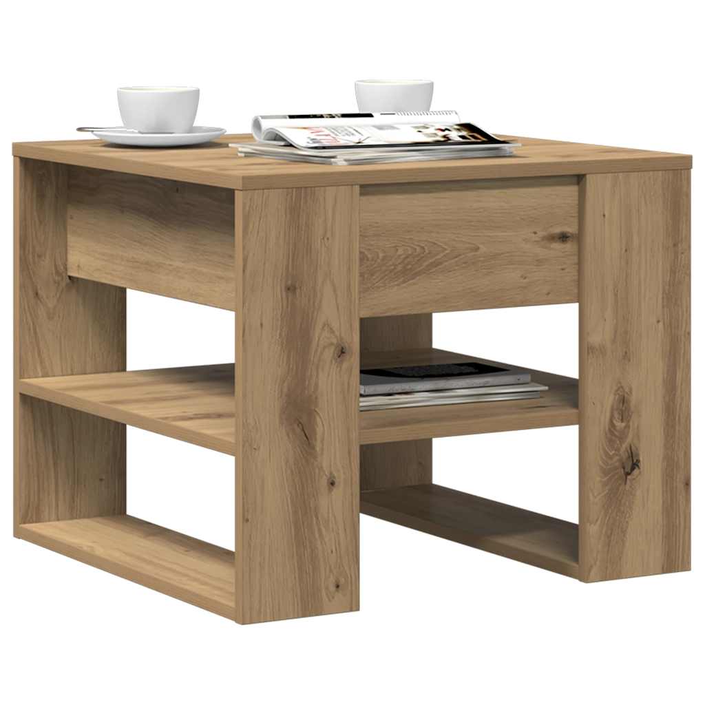 Stol za kavu Artisan hrast 55,5x55x45 cm izrađeno drvo