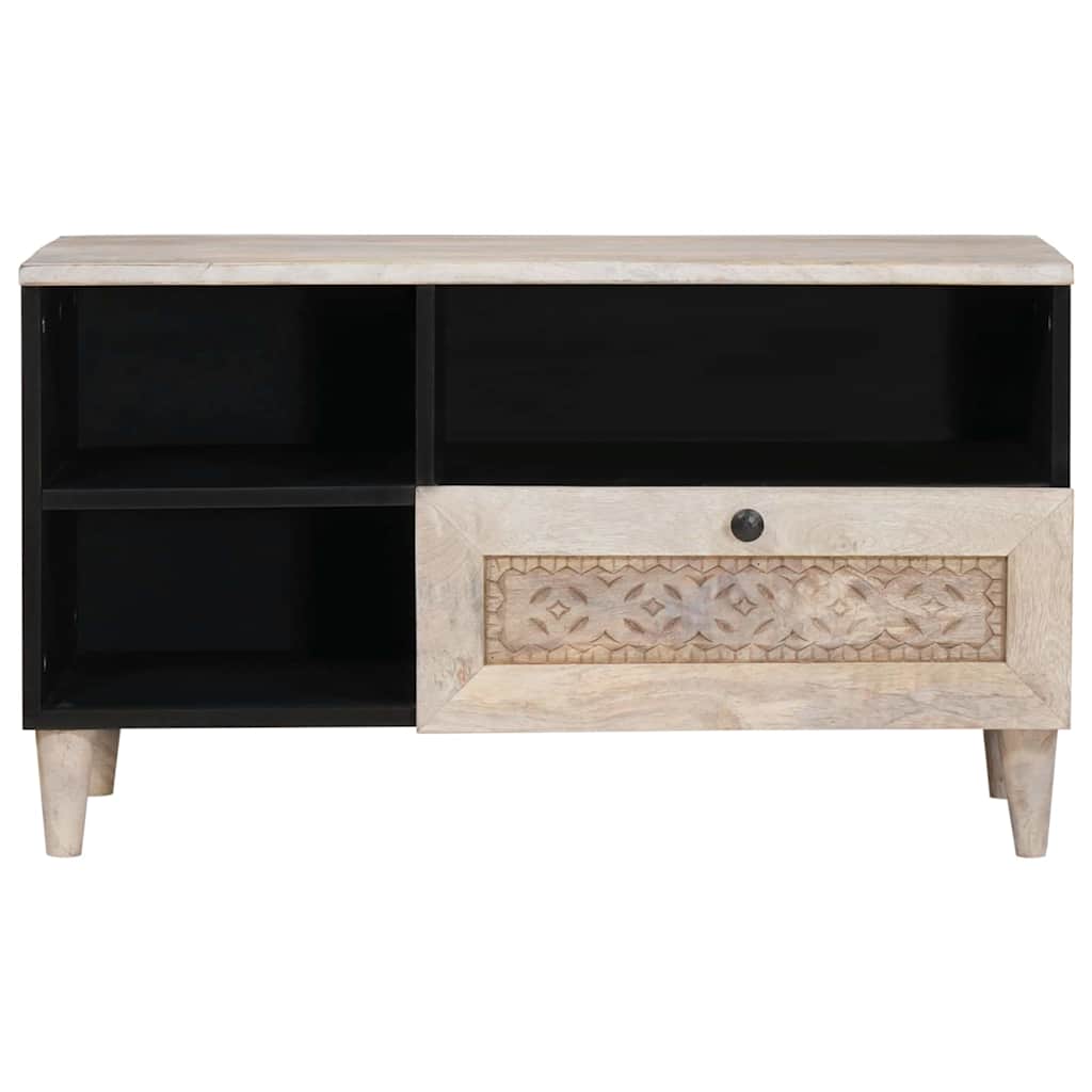TV ormar Bjeli izbijeljeni 80 x 33 x 46 cm Čvrsto drvo manga