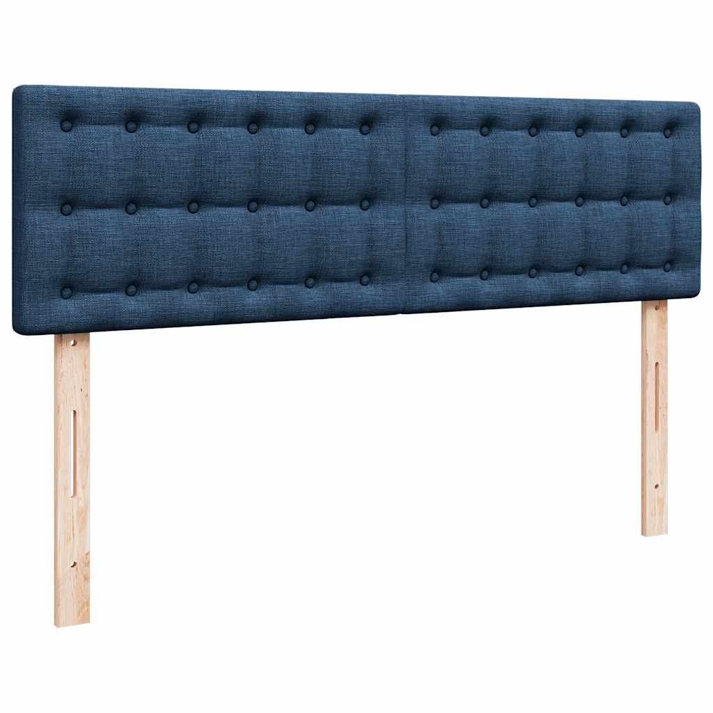 Ottoman krevet s madracima plavi 160x200 cm tkanina