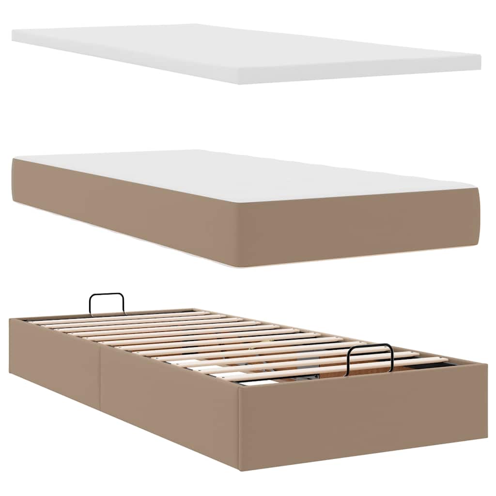 Okvir kreveta s madracem cappuccina 100x200cm umjetna koža