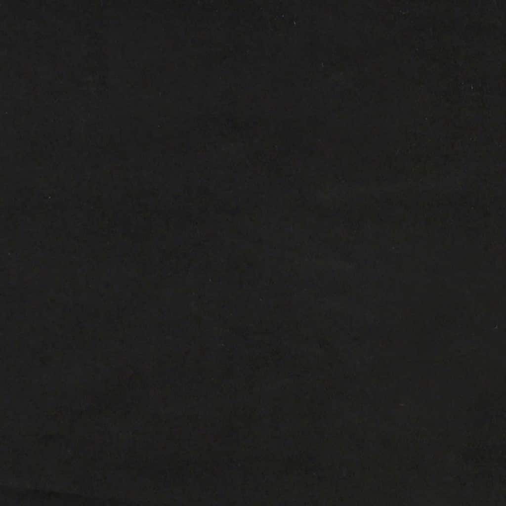 Ottoman krevet s madracem i LED diodama crni 140x200 cm baršun