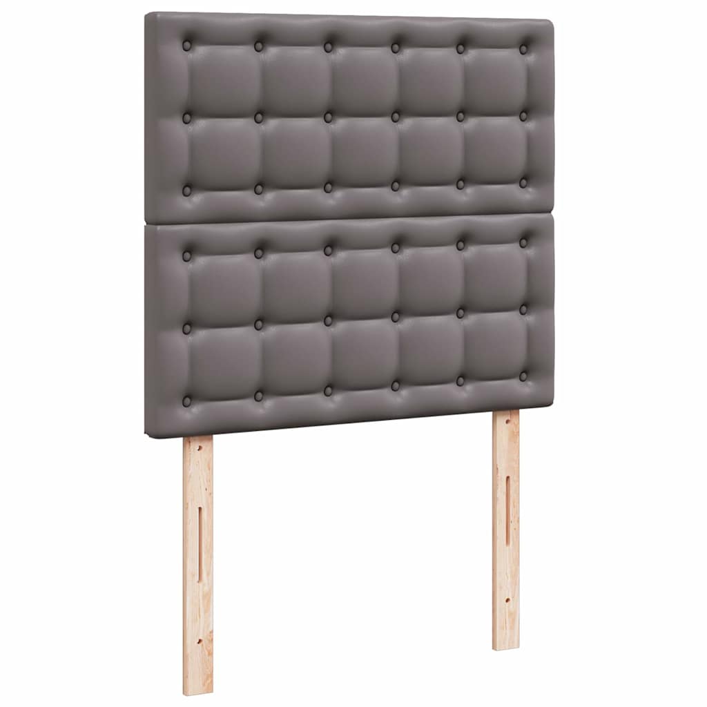 Otomanski okvir kreveta s madracem sivi 80x200cm umjetna koža