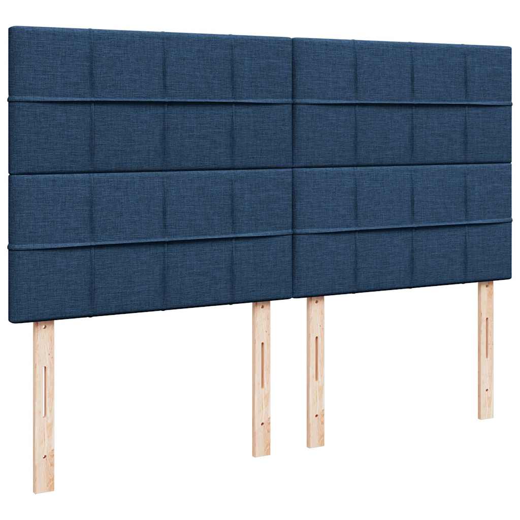 Otomanski krevet s madracem i LED plavi 160x200cm tkanine