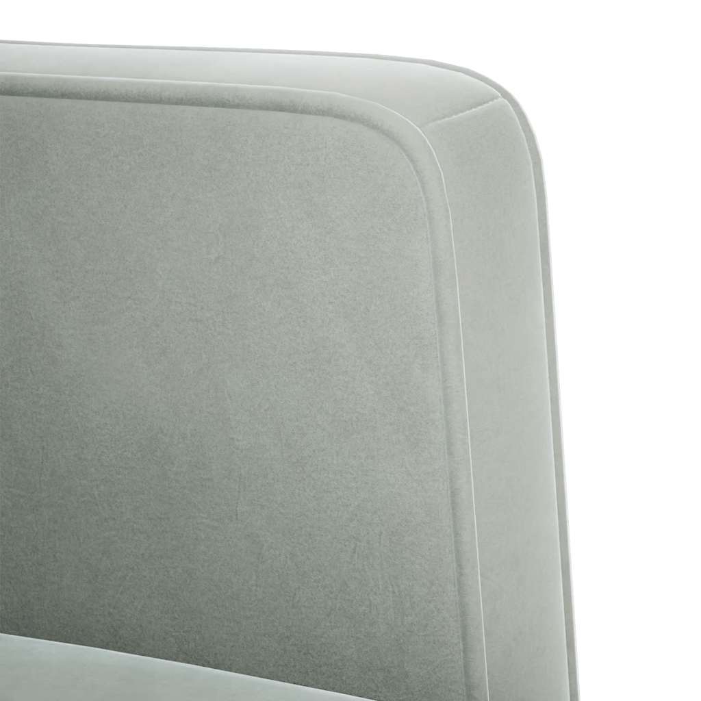 Sofa s naslonima za ruke svijetlosiva 53 cm baršunasta
