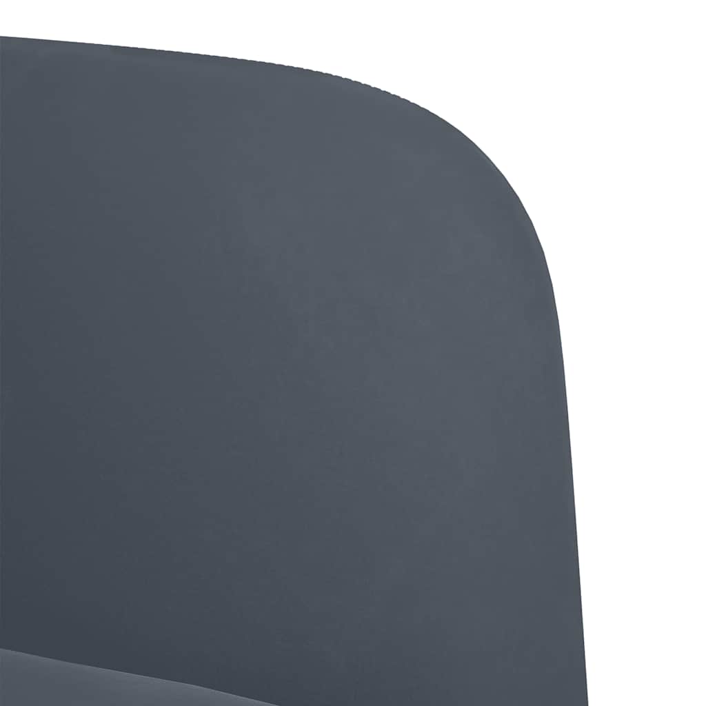 Sofa s naslonima za ruke tamno siva 54 cm baršunasta