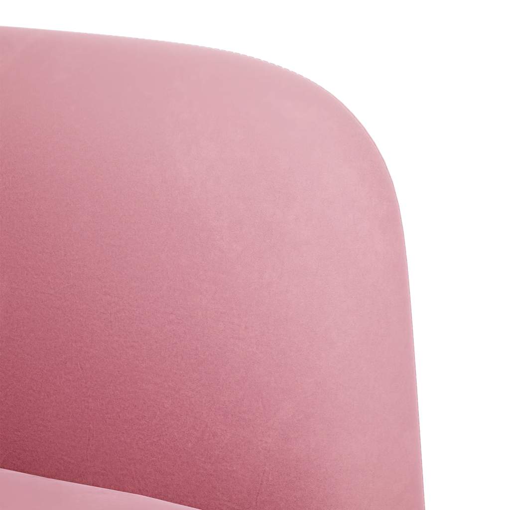 Sofa s naslonima za ruke, ružičasta, 54 cm, baršun