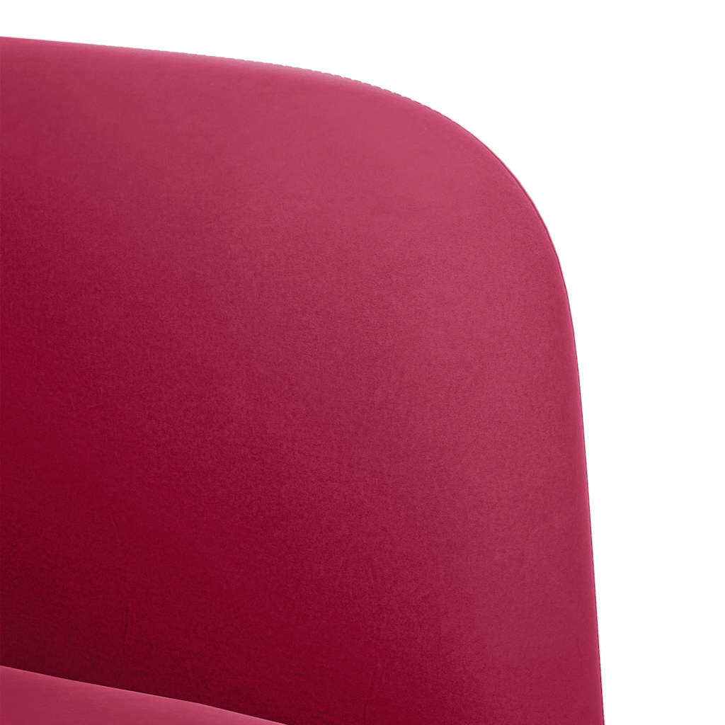 Sofa fotelja s naslonima za ruke vino crvena 54 cm baršun