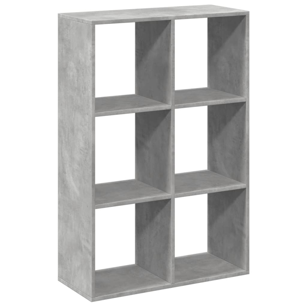 Sobna pregrada / regal za knjige sivi 69,5x29x103,5 cm drveni