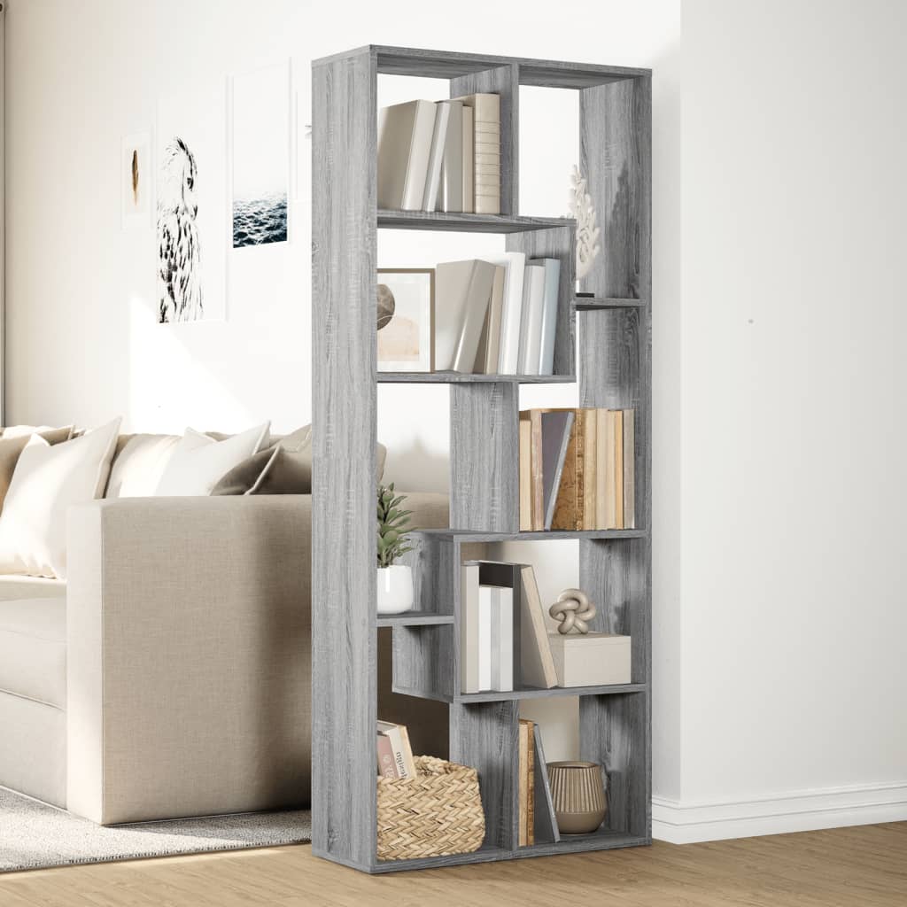 Pregrada / regal za knjige boja hrasta 67x25x161,5 cm drveni